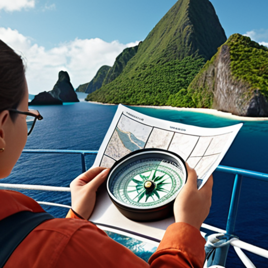 **
A person confidently steering a ship (representing self-directed learning) through a sea of information. The person is holding a compass and map. In the background, there are islands representing skills and goals. The overall tone should be empowering and focused on personal growth.
**