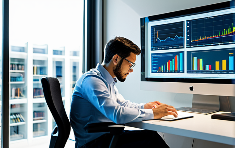 **Prompt:** A focused professional in a modest business casual outfit, seated comfortably at a sleek, minimalist desk in a modern, sunlit study space. They are intently looking at a large, transparent digital screen displaying a personalized learning dashboard with intricate data visualizations, progress charts, and recommended resources for skill development. The background features blurred shelves of books and subtle, futuristic digital interfaces, emphasizing an atmosphere of productive self-improvement and AI-powered learning. Fully clothed, appropriate attire, safe for work, perfect anatomy, correct proportions, natural pose, well-formed hands, proper finger count, natural body proportions, professional photography, high quality, family-friendly, appropriate content.