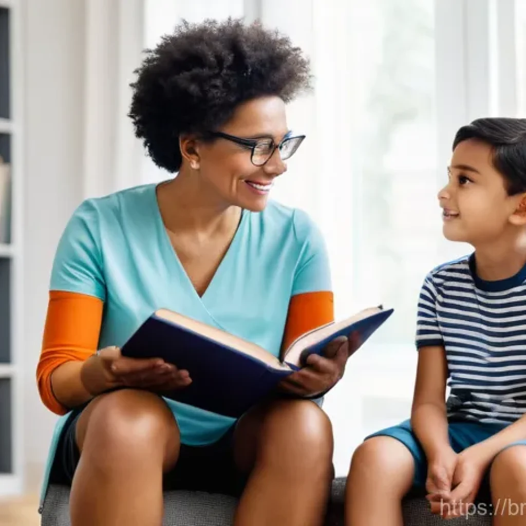 자기주도학습코치 홍보 콘텐츠 작성법 - **Prompt:** A warm, inviting, eye-level shot of a female self-directed education coach, a concerned ...