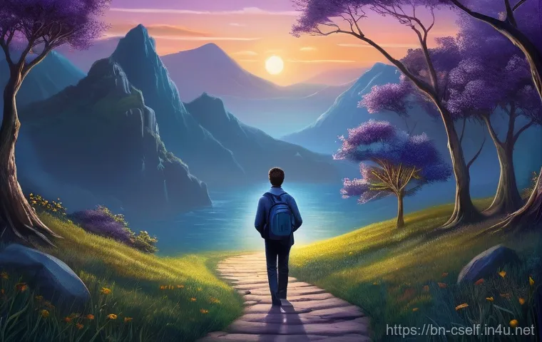 자기주도학습코치의 목표 설정 워크숍 - **Guiding Light on the Learning Journey**
A vibrant, illustrative image depicting a young adult ...