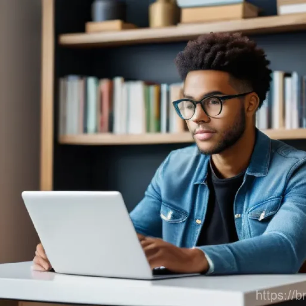 자기주도학습코치 교육 콘텐츠 트렌드 - **Prompt:** A dynamic, mid-shot of a diverse young adult (approximately 18-25 years old) seated comf...
