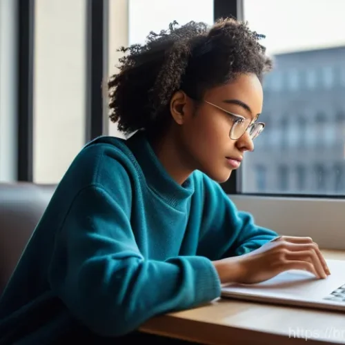 Home 20 자기주도학습코치 자격증 취득 성공 후기 - **Prompt:** A diverse young adult, wearing comfortable, modest everyday clothes, sits in a modern, w...